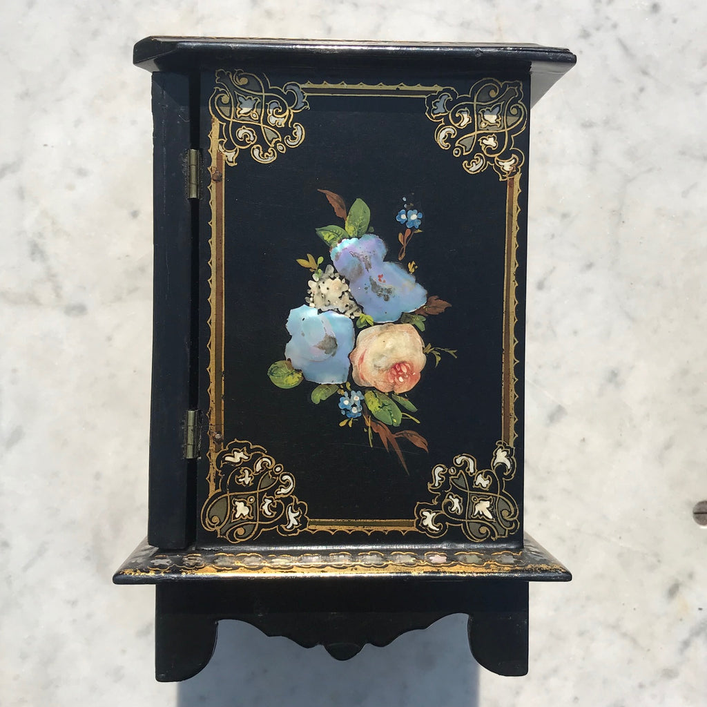 Victorian Inlaid Papier- Mache Jewellery Box - Detail View - 5