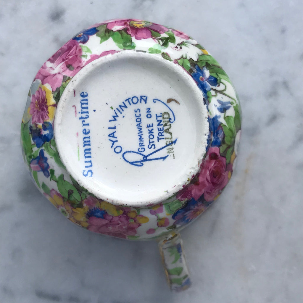 Mid Century Royal Winton Breakfast Set - Detail View - 9