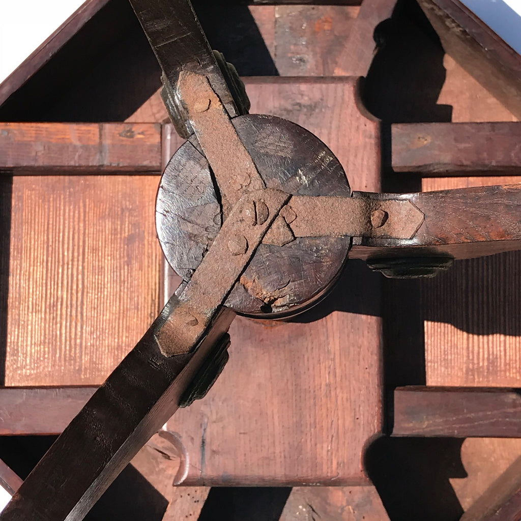 A Regency Oak Octagonal Table - Underside View - 4