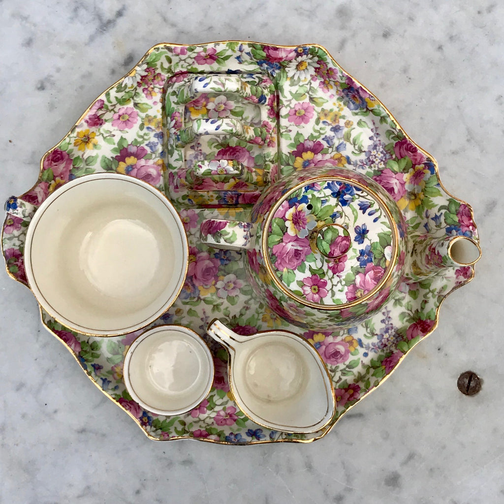 Mid Century Royal Winton Breakfast Set - Main View - 3