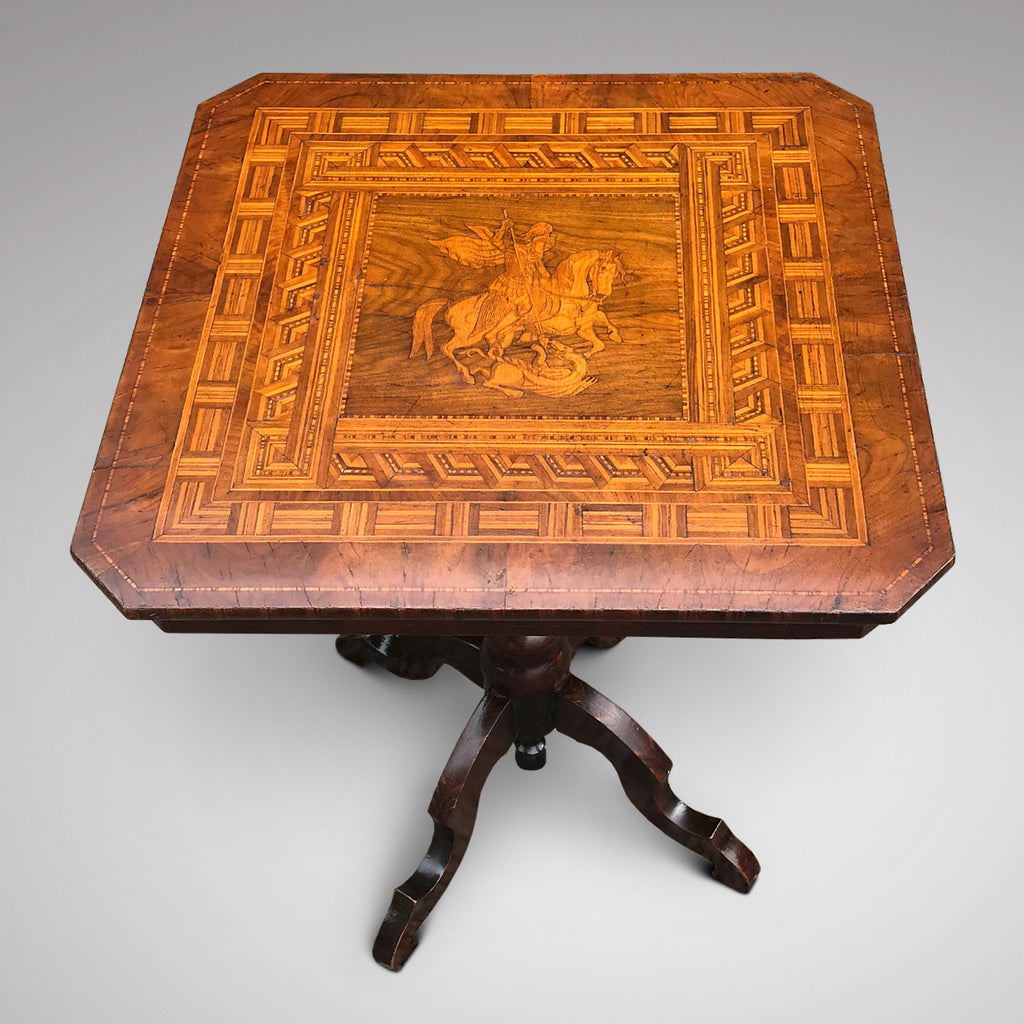 19th Century Inlaid Pedestal Table - Main View - 2