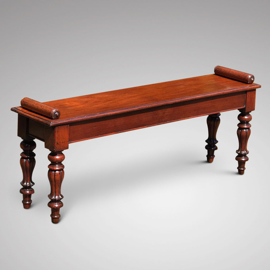 19th Century Mahogany Hall Bench - Main View - 1