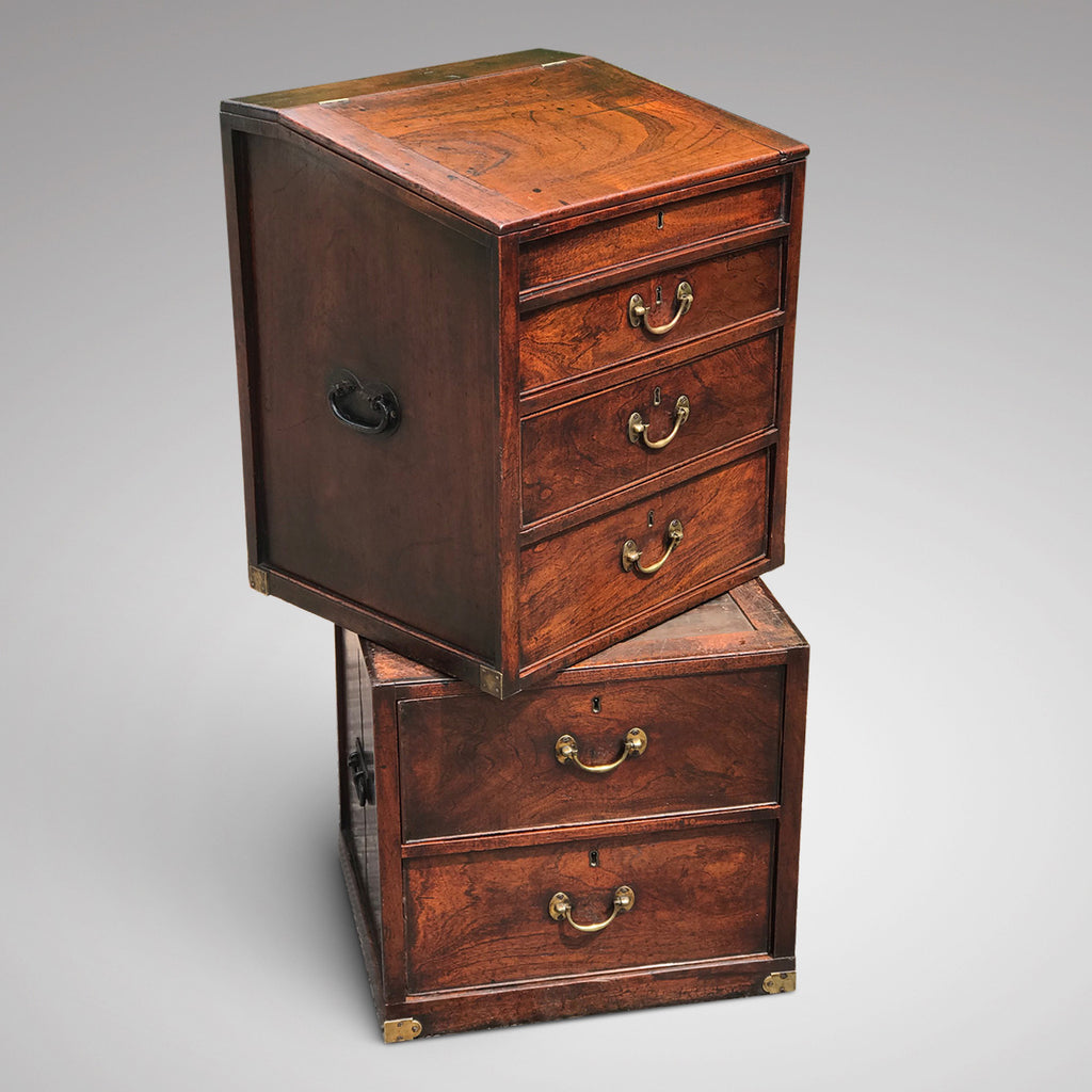 George III Mahogany Clerk's Campaign Desk - Main View - 4