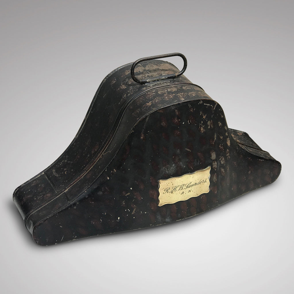 Naval Bicorne Hat in Original Toleware Box - Main View - 3