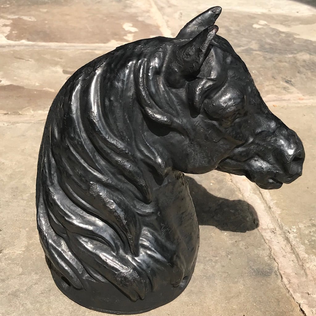 Pair of Victorian Cast Iron Horse Tethers - Side View - 3