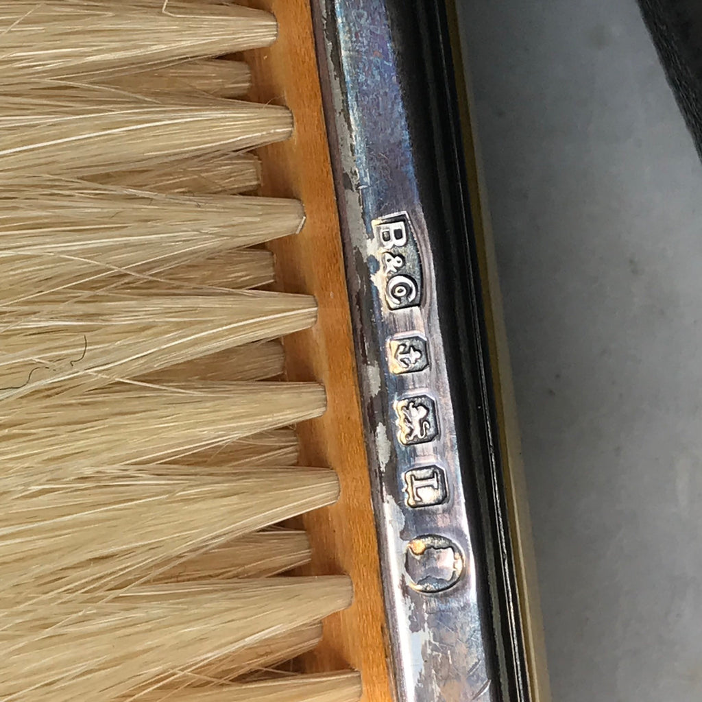 Art Deco Silver & Guilloche Enamel Dressing Table Set - Detail View - 7