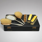 Art Deco Silver & Guilloche Enamel Dressing Table Set - Main View - 2