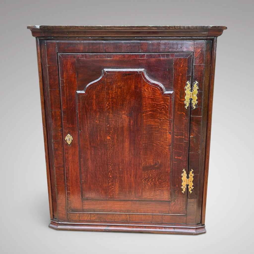 George III Oak Corner Cupboard - Main View - 2