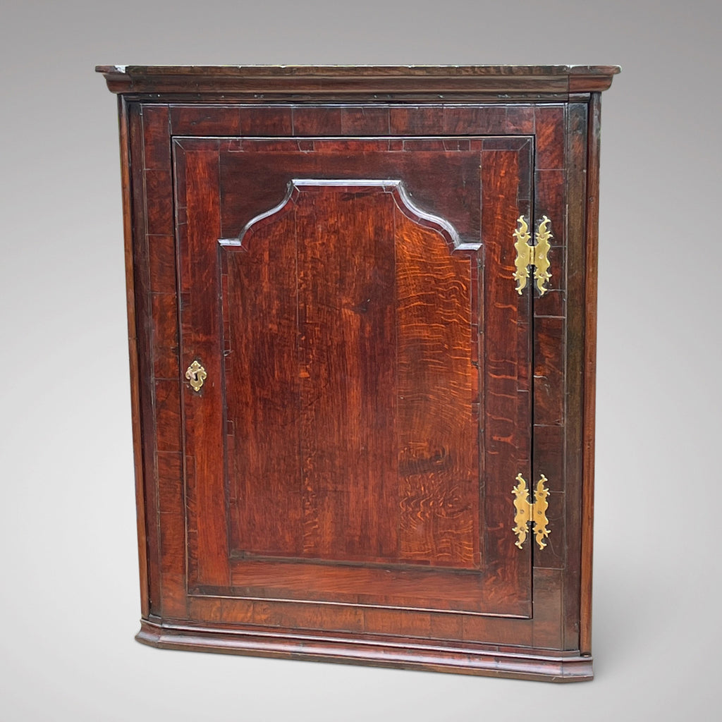 George III Oak Corner Cupboard - Main View - 1