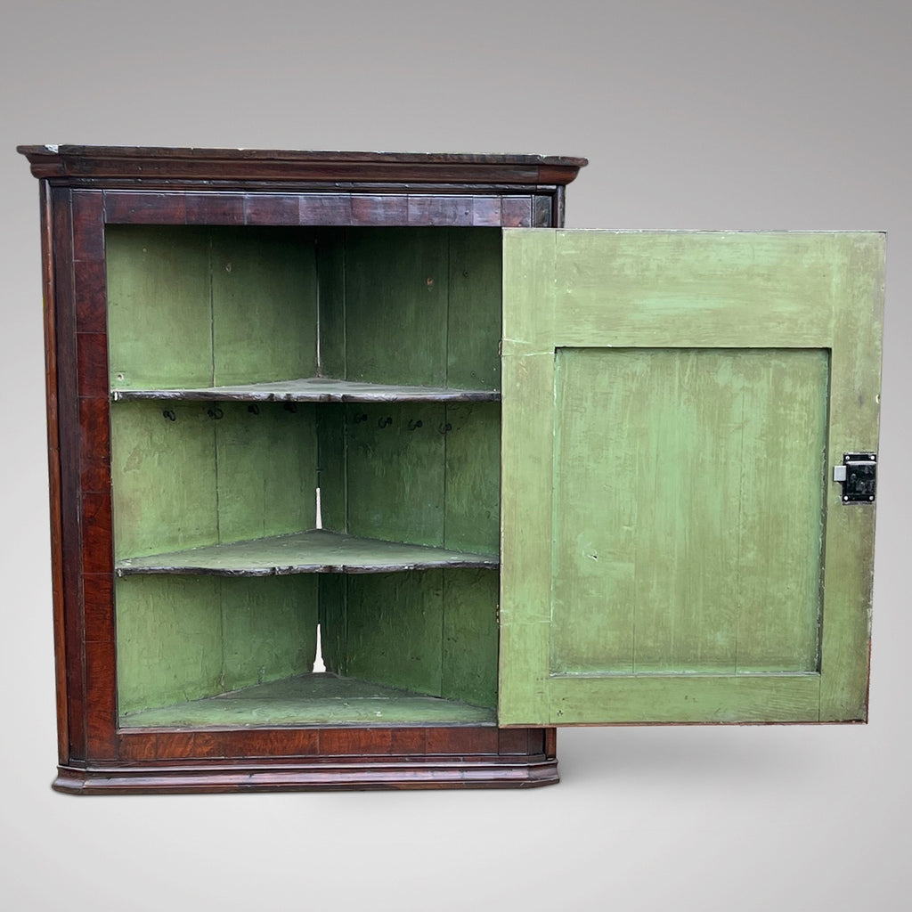 George III Oak Corner Cupboard - Inside View - 3
