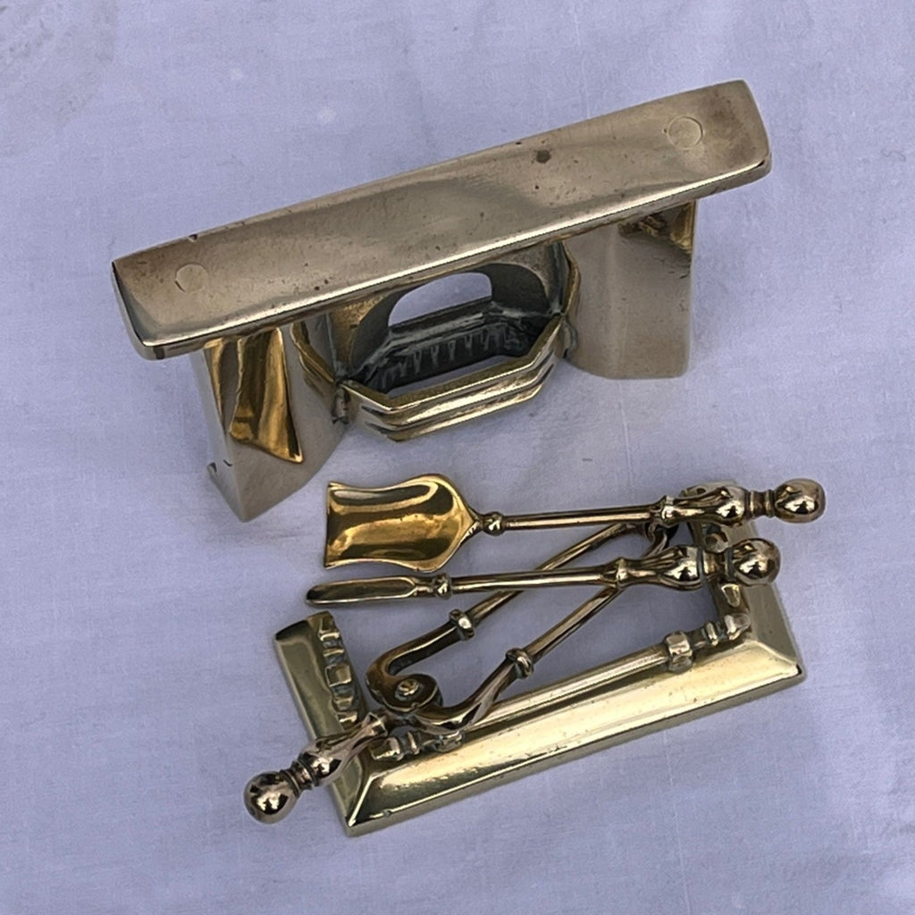 Victorian Brass Salesman Sample Miniature Fireplace - Top View - 5