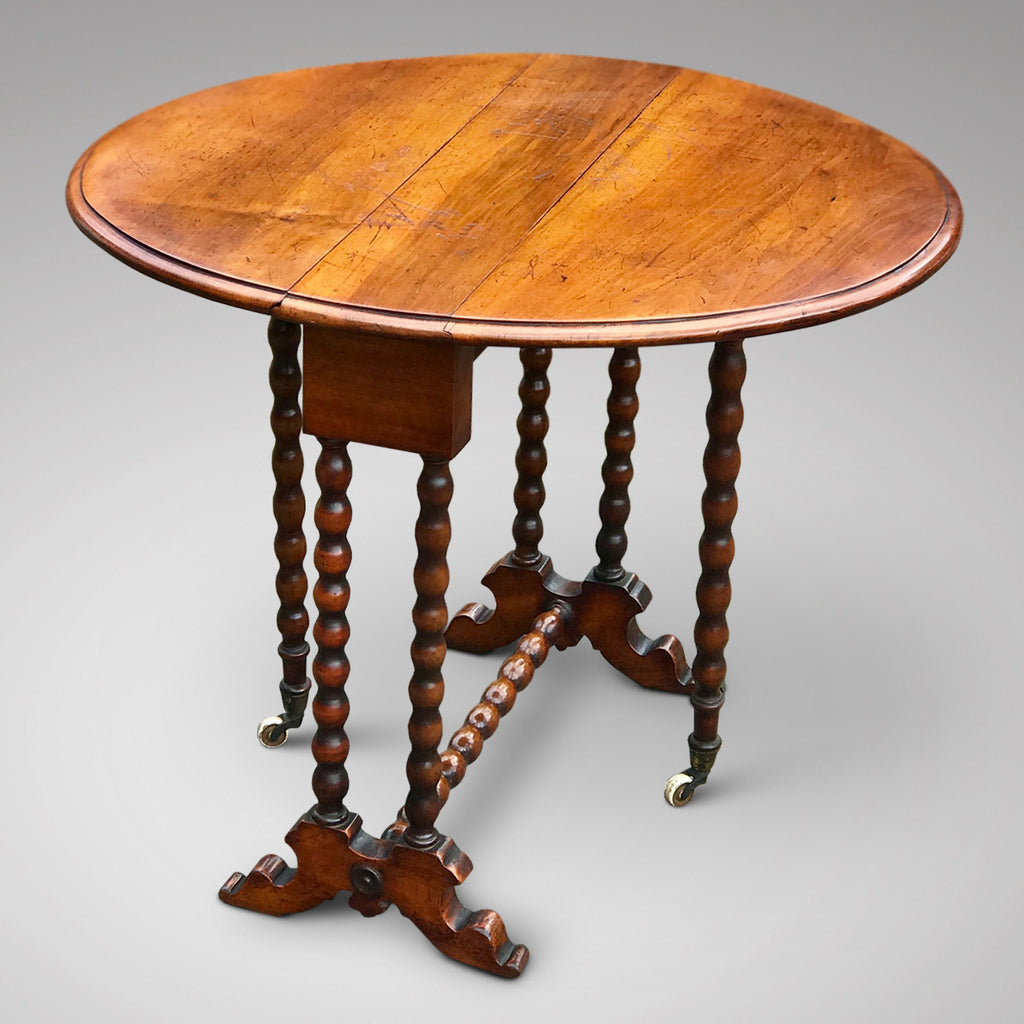 Walnut Baby Sutherland Table on Bobbin Supports - Main View - 1