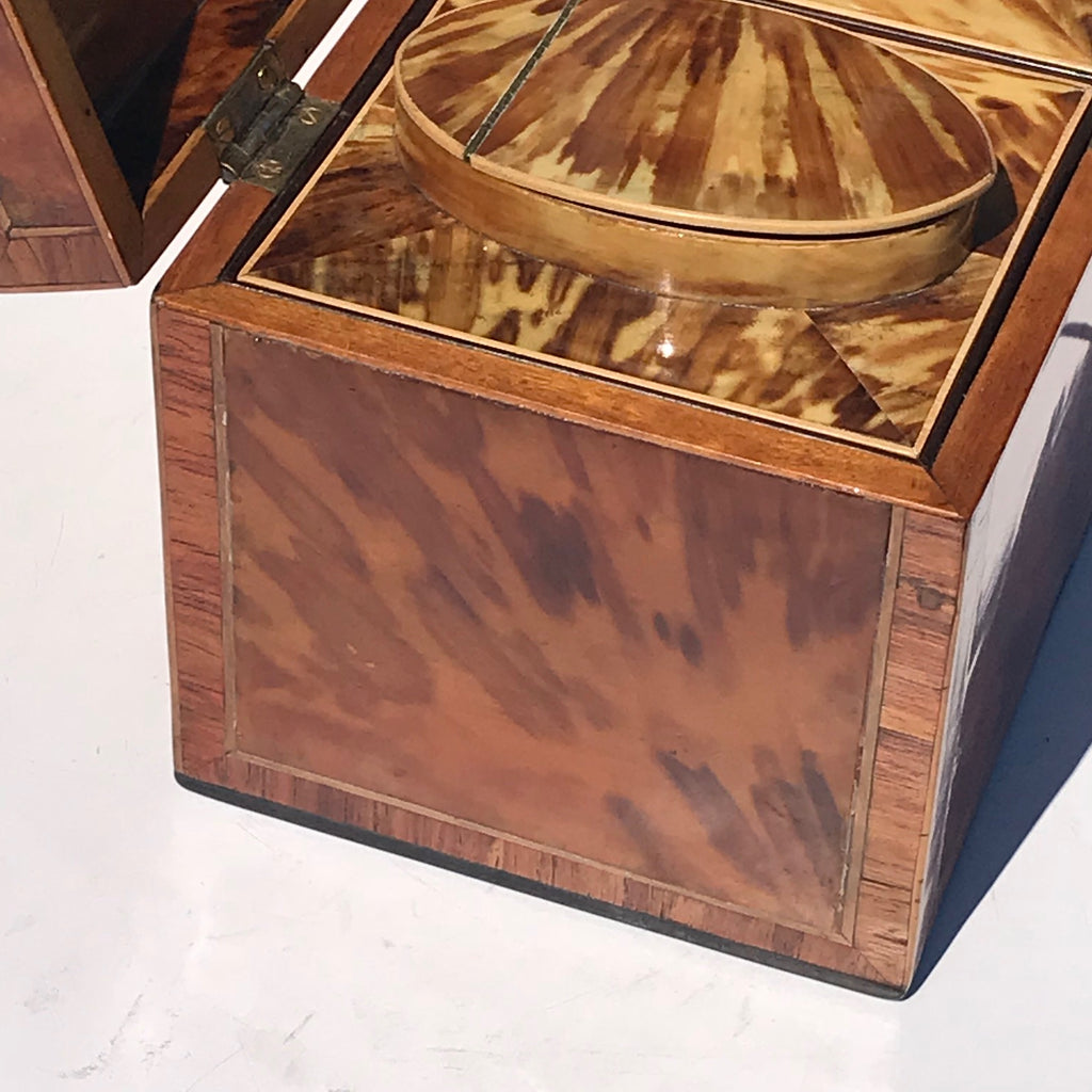 George III Tortoiseshell Tea Caddy - Side View - 6