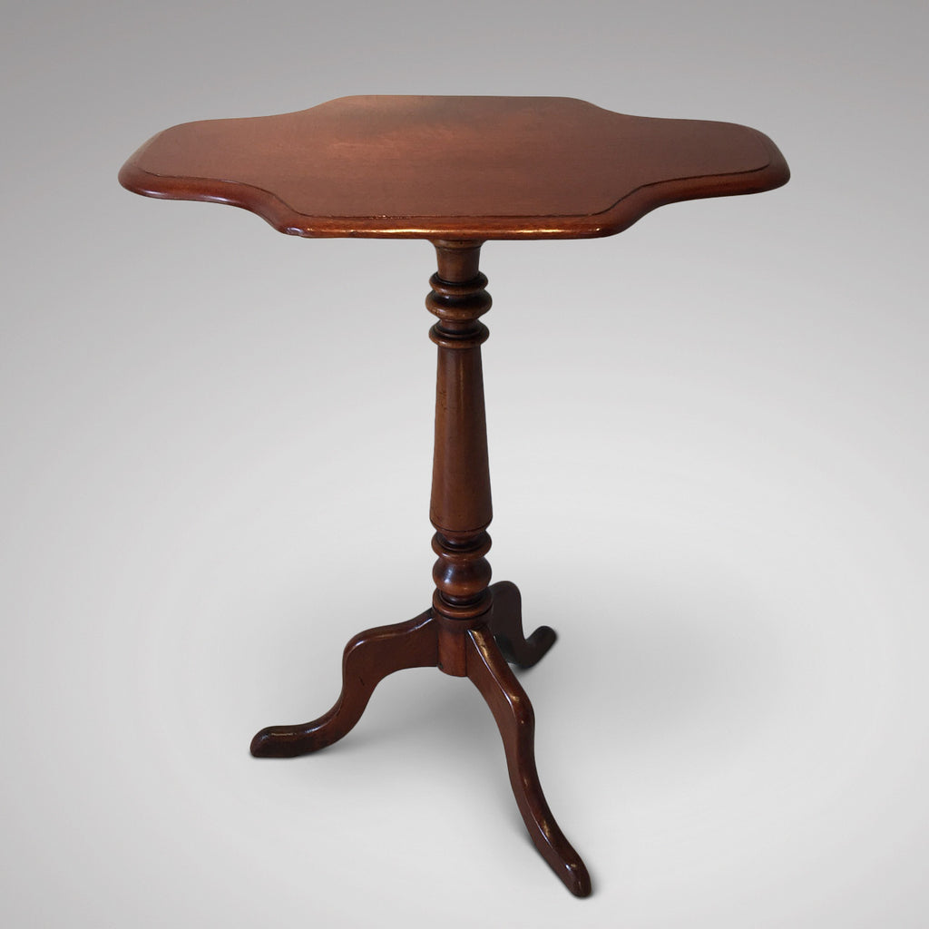 19th Century Mahogany Tilt Top Table - Front View Top Down - 4