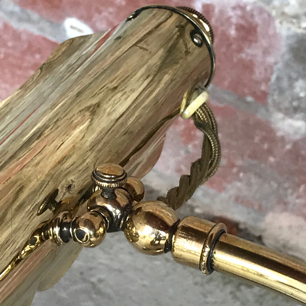 Early 20th Century Brass Desk Lamp - Top Detail View - 2