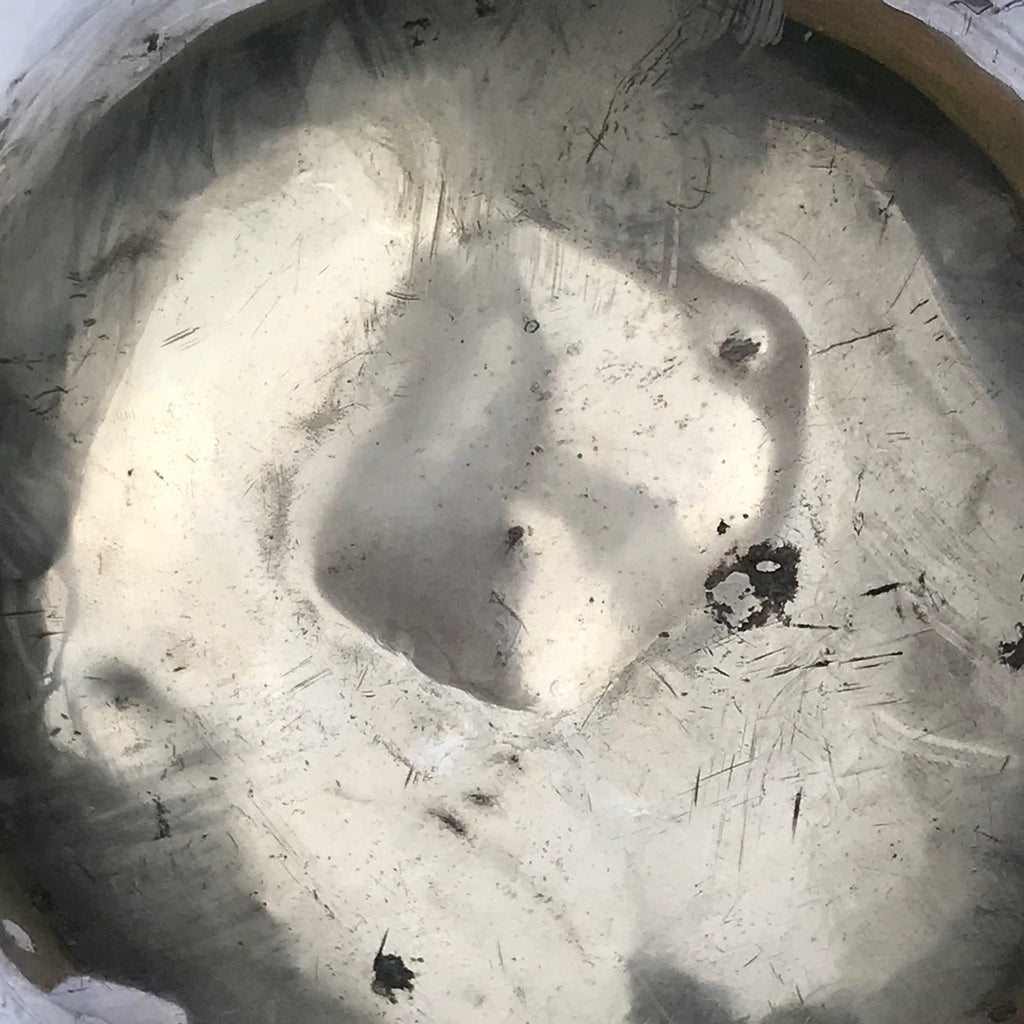 Regency Silvered Brass Urn Shaped Coal Bin - Detailed View of Base - 7