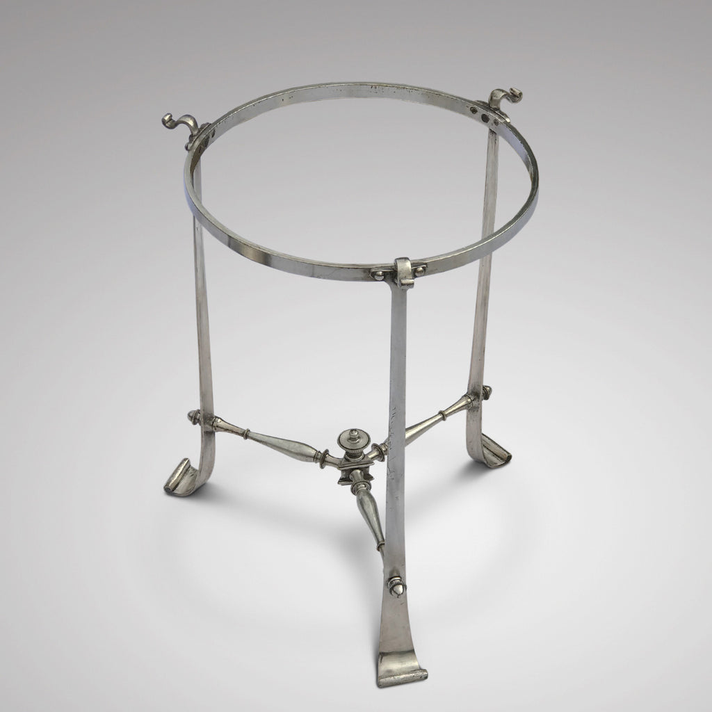 Regency Silvered Brass Urn Shaped Coal Bin - Stand View - 3