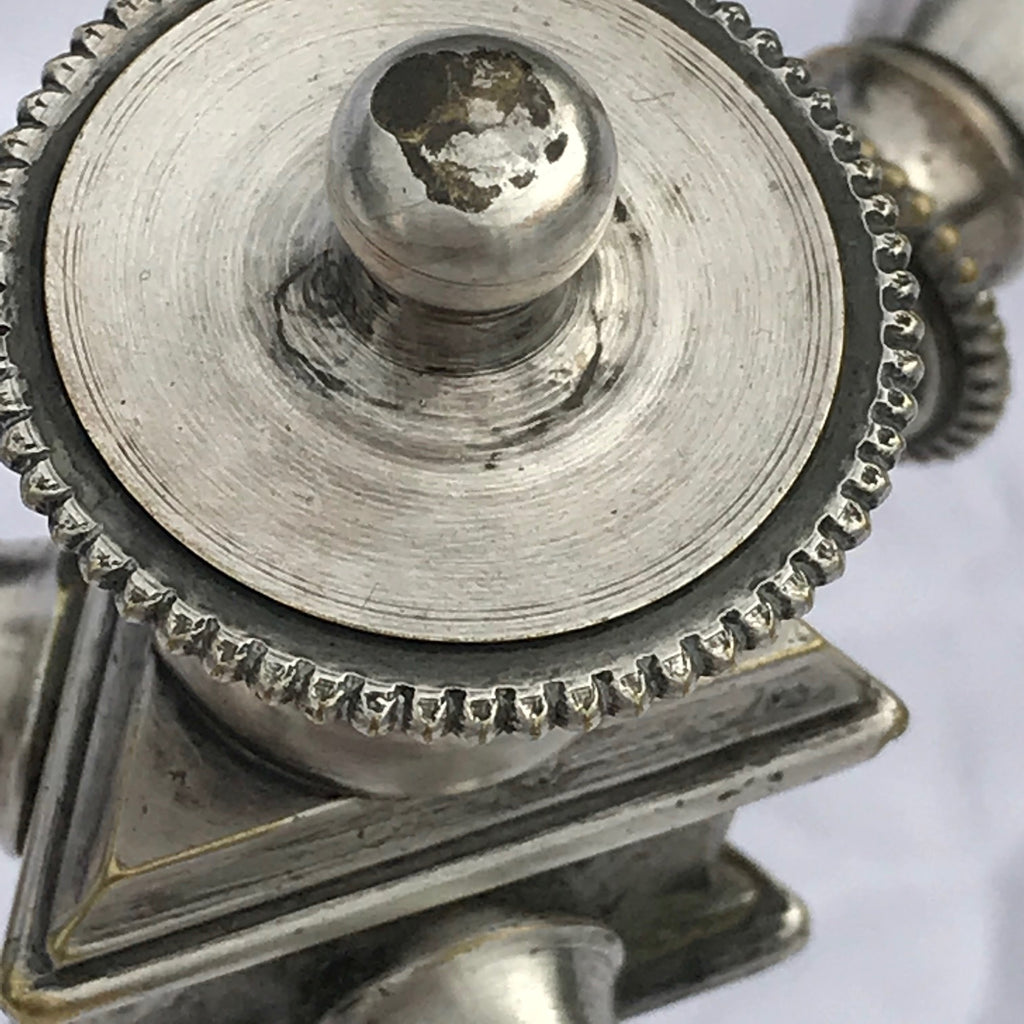 Regency Silvered Brass Urn Shaped Coal Bin - Detailed View of Stand - 9