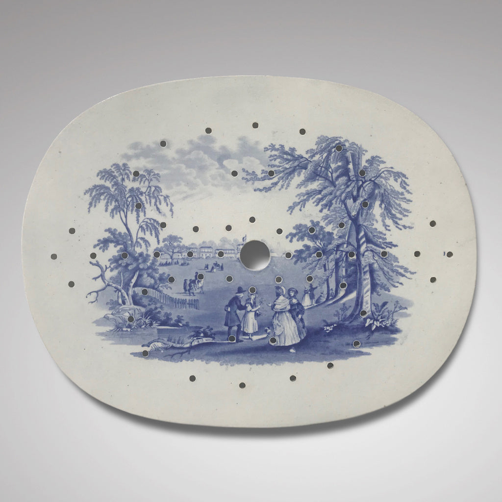 19th Century Blue & White Meat Strainer - Main View - 1