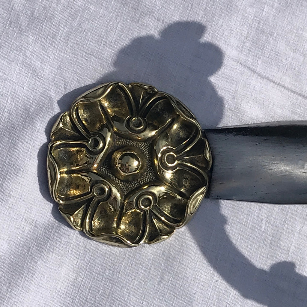 19th Century Brass & Polished Steel Hat & Coat Rack - Detail View - 2