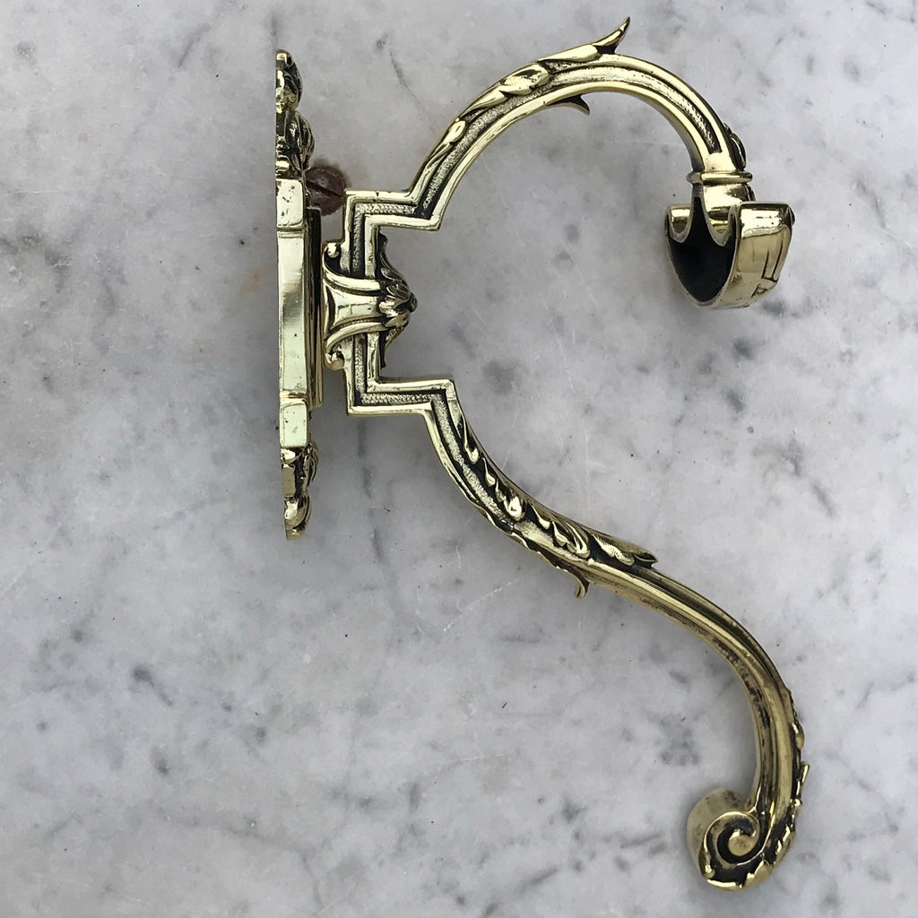 Three 19th Century Brass Hat & Coat Hooks - Detail View - 5
