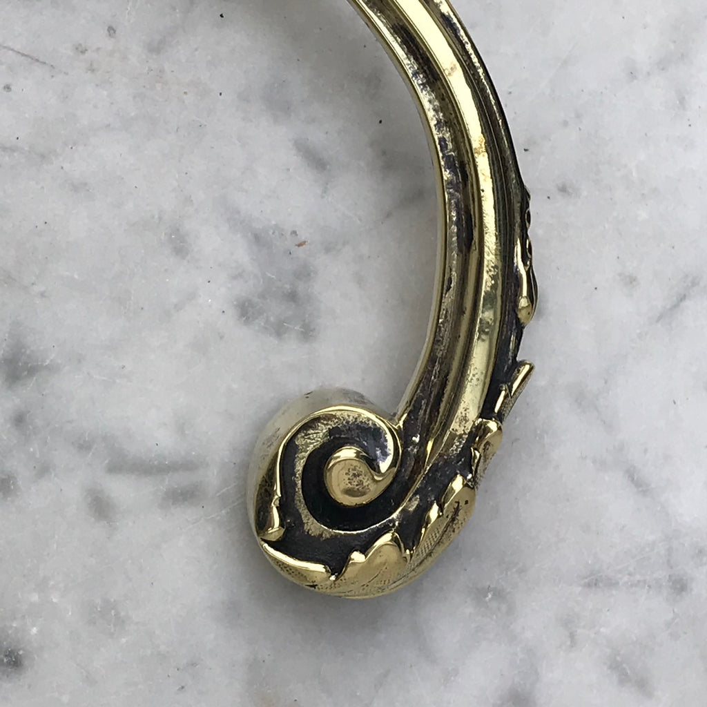 Three 19th Century Brass Hat & Coat Hooks - Detail View - 4