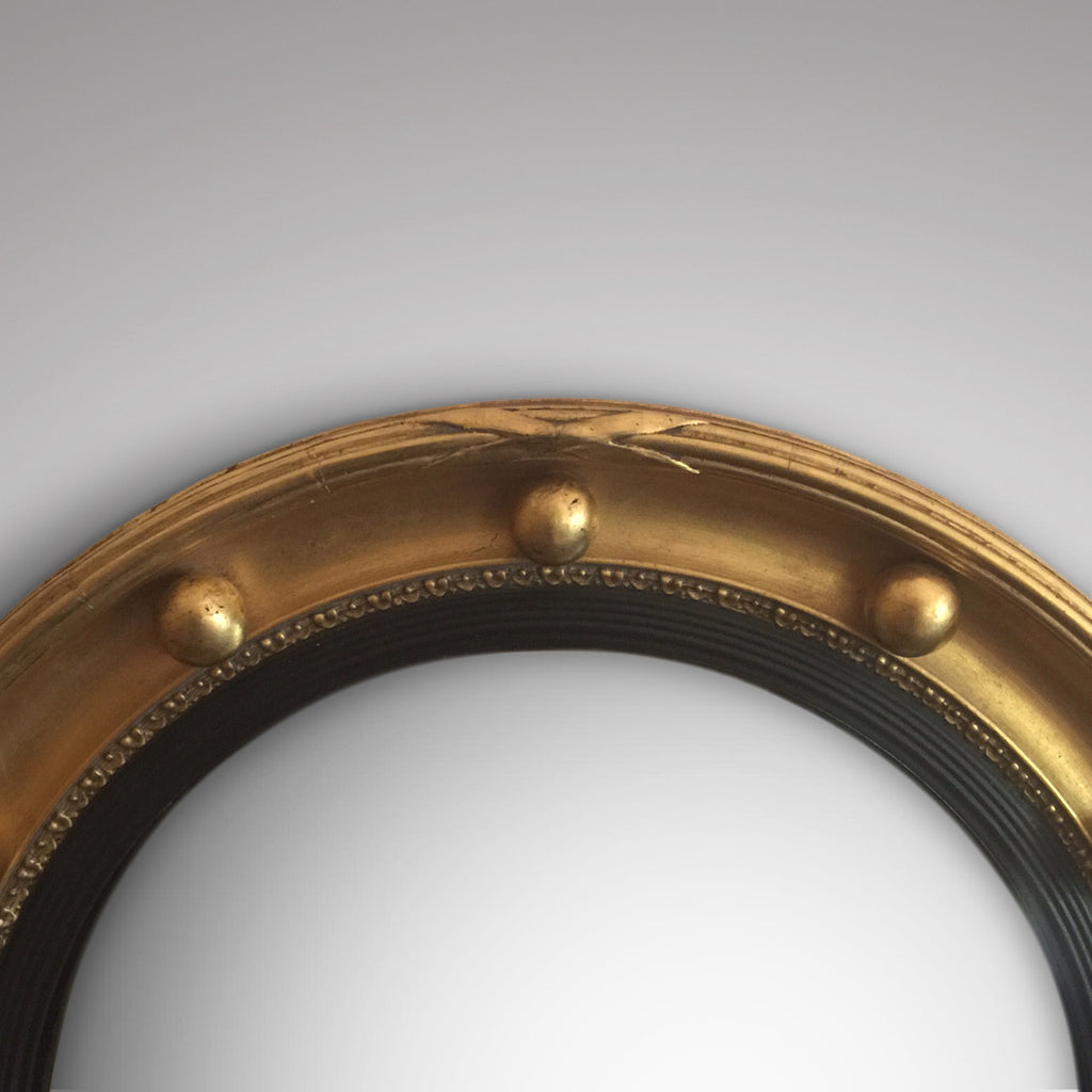 Late 19th Century Convex Mirror - Top view edited glass