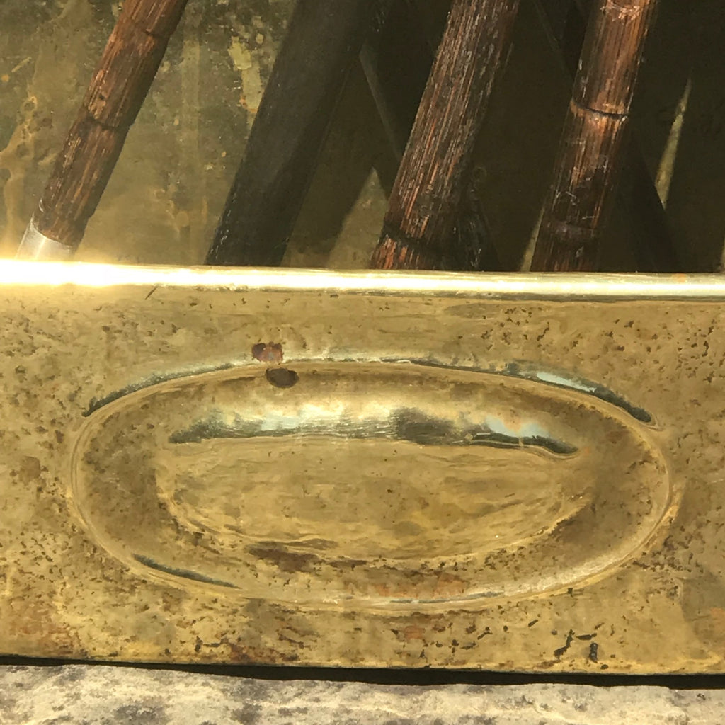 Art Nouveau Brass Stick Stand - Detail View - 3