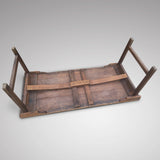 19th Century Arts and Crafts Elm Coffee Table - Underside view 1