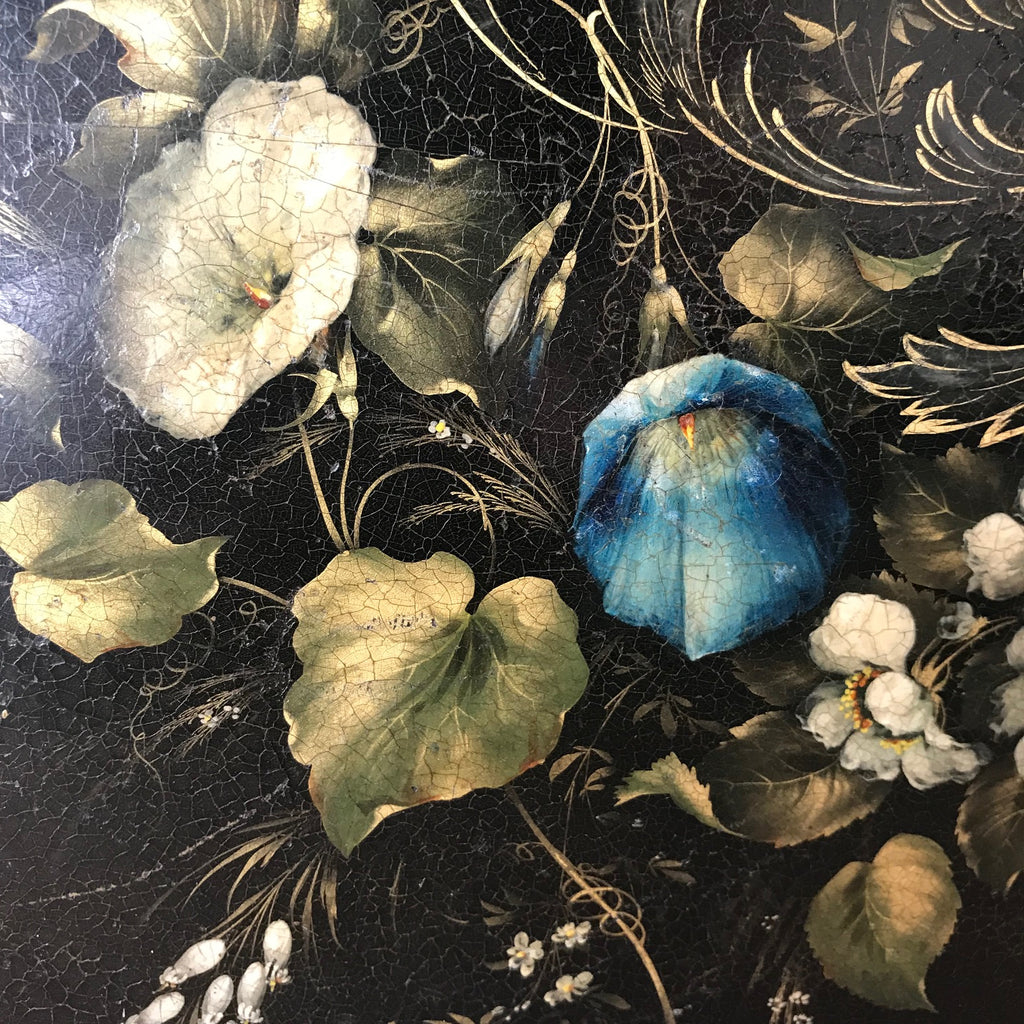 19th Century Papier Mache Tray on Later Stand - Detail View - 6