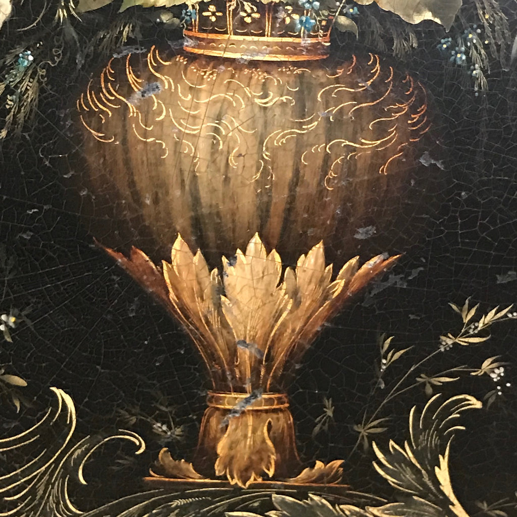 19th Century Papier Mache Tray on Later Stand - Detail View - 4