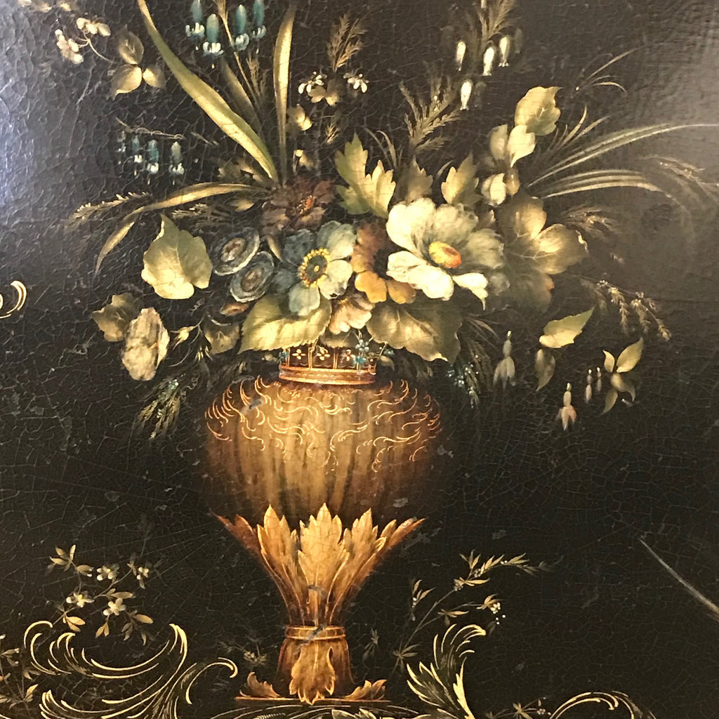 19th Century Papier Mache Tray on Later Stand - Detail View - 3