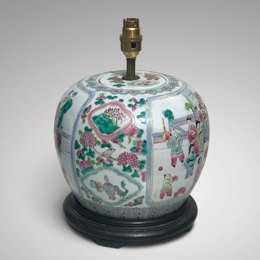 19th Century Chinese Famille Rose Table Lamp - Main View - 2