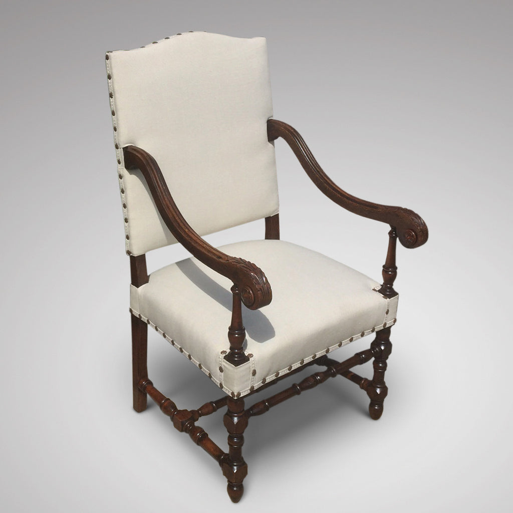 Late 19th Century Open Armchair - Front & side view 2