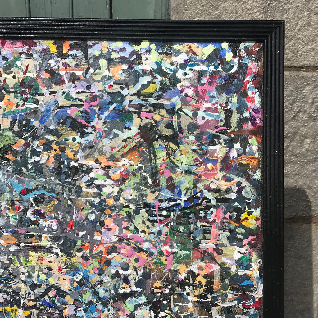 Decorative Mixed Media Abstract Painting - Detail View - 4