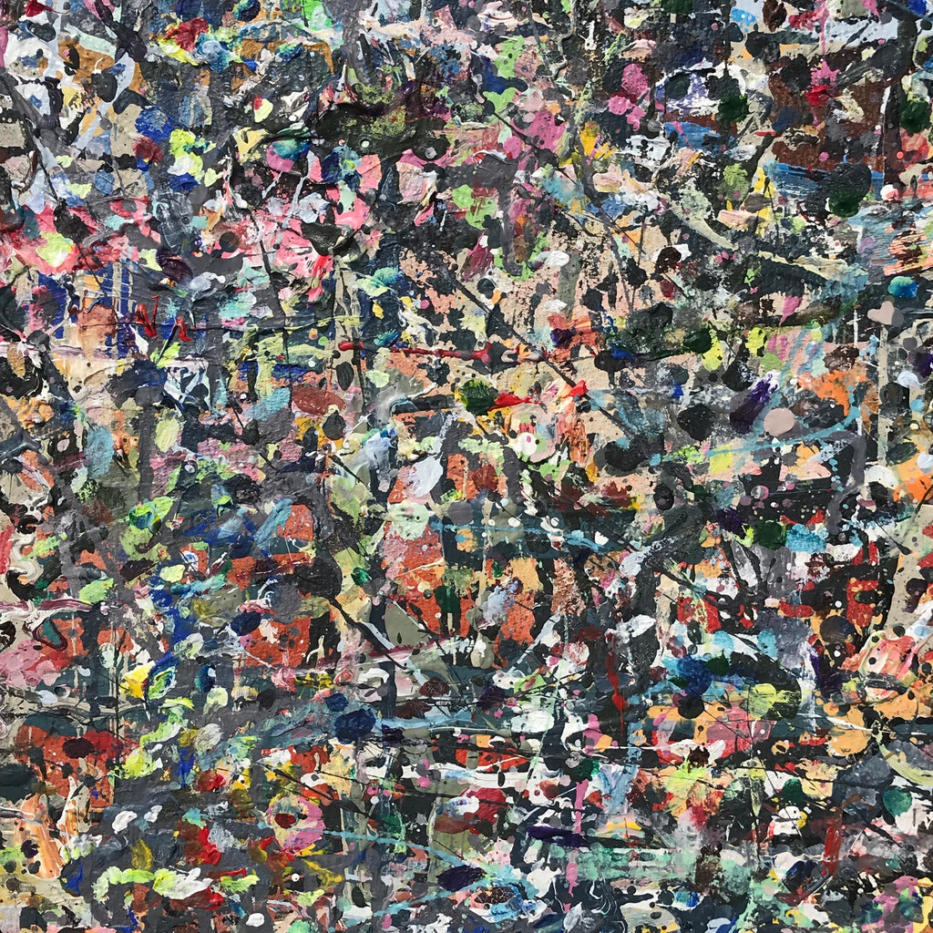 Decorative Mixed Media Abstract Painting - Detail View - 3