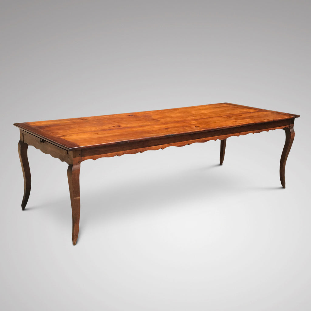 Large French 2nd Empire Fruitwood Dining Table - Side & End View - 1