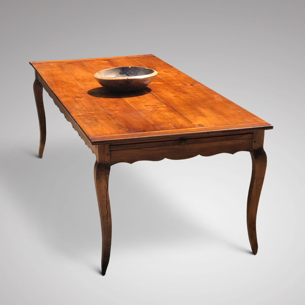 Large French 2nd Empire Fruitwood Dining Table - End View - 2