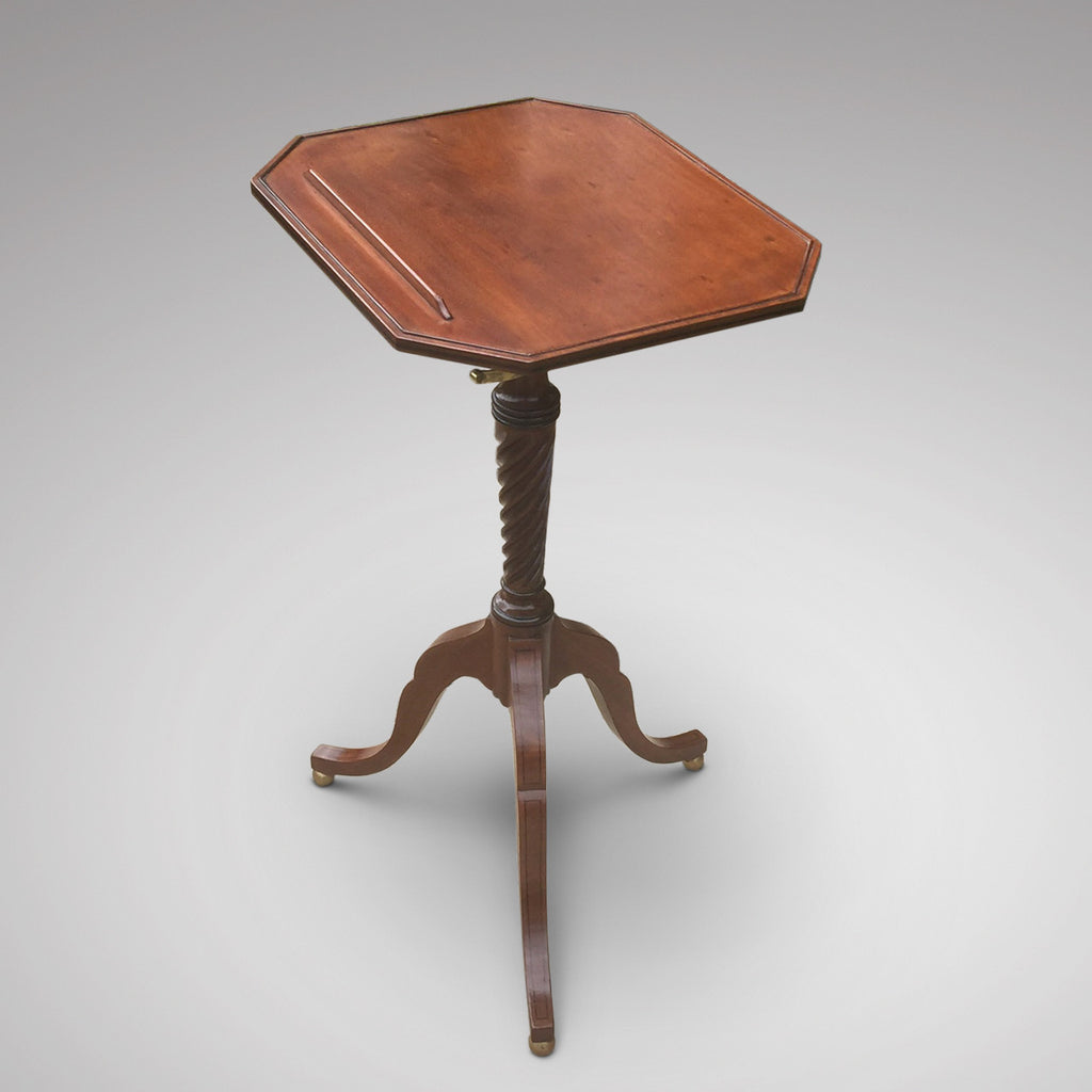 Regency Mahogany Reading Table - Front view top flat