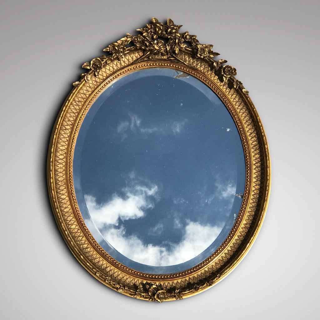 George IV Giltwood Oval Mirror - Main View - 1