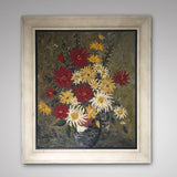Large 20th Century Floral Still Life Oil Painting- Main View-1