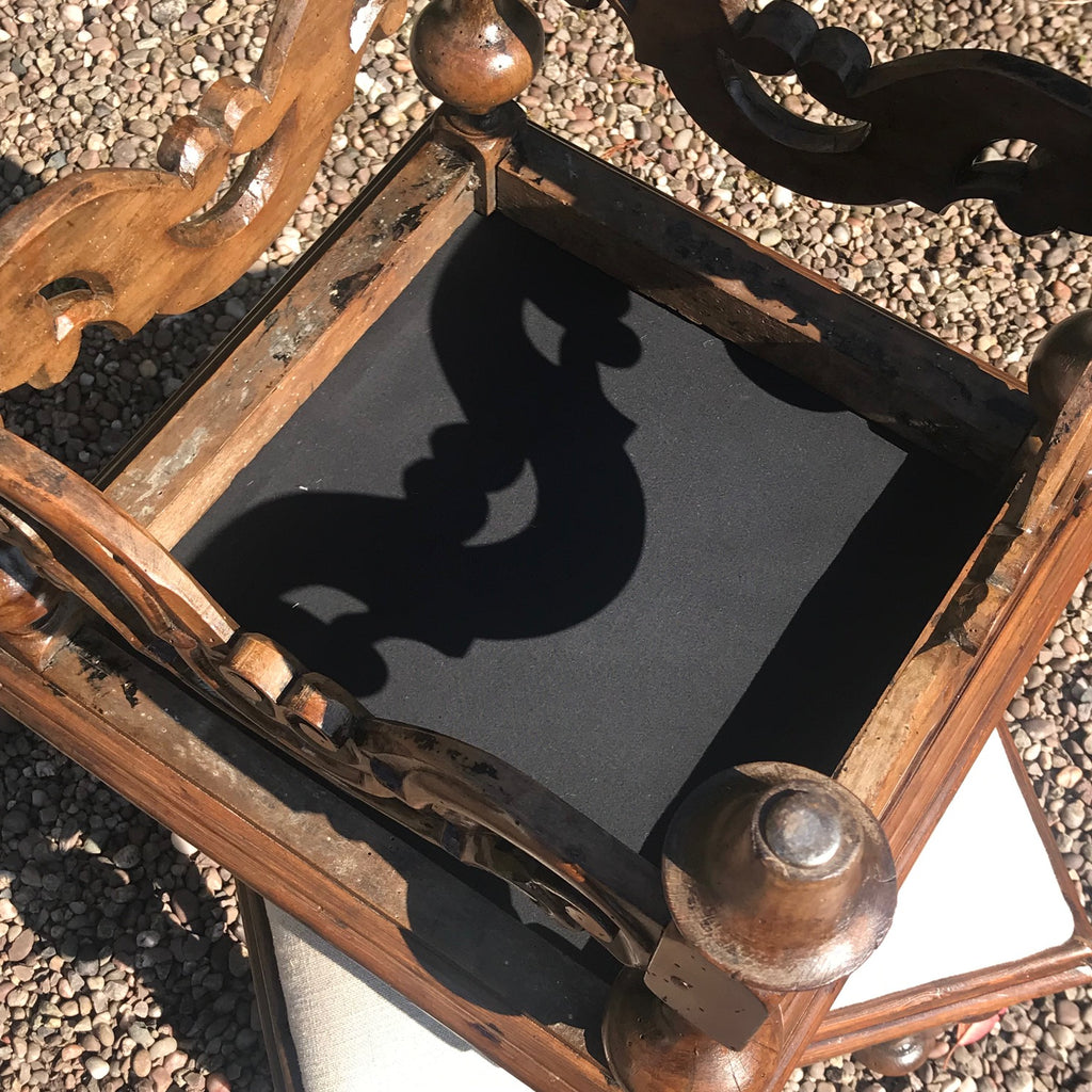 Pair of 19th Century Walnut Stools in Charles II Style - Detail View - 5