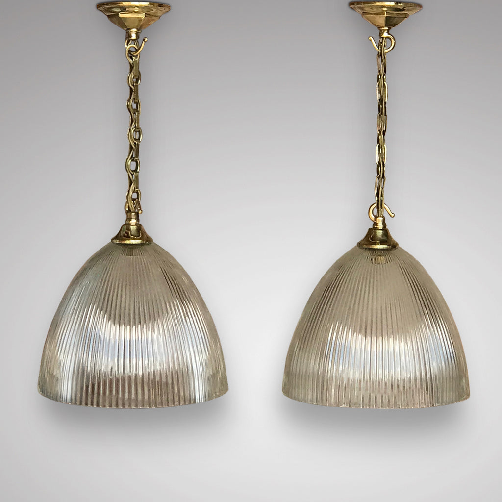 Pair of Art Deco Glass Pendant Lights - Main View - 1