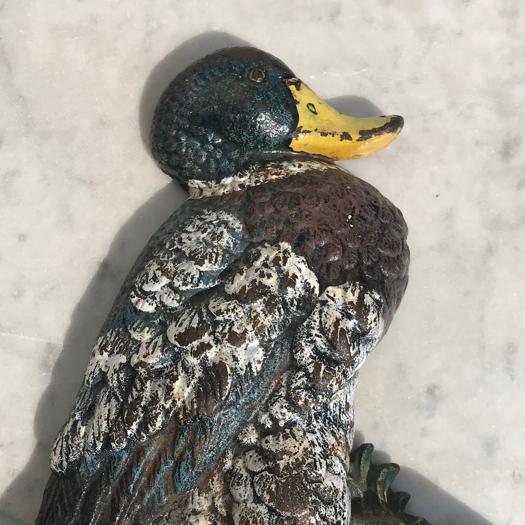 Cast Iron Mallard Duck Door Porter - Detail View - 4
