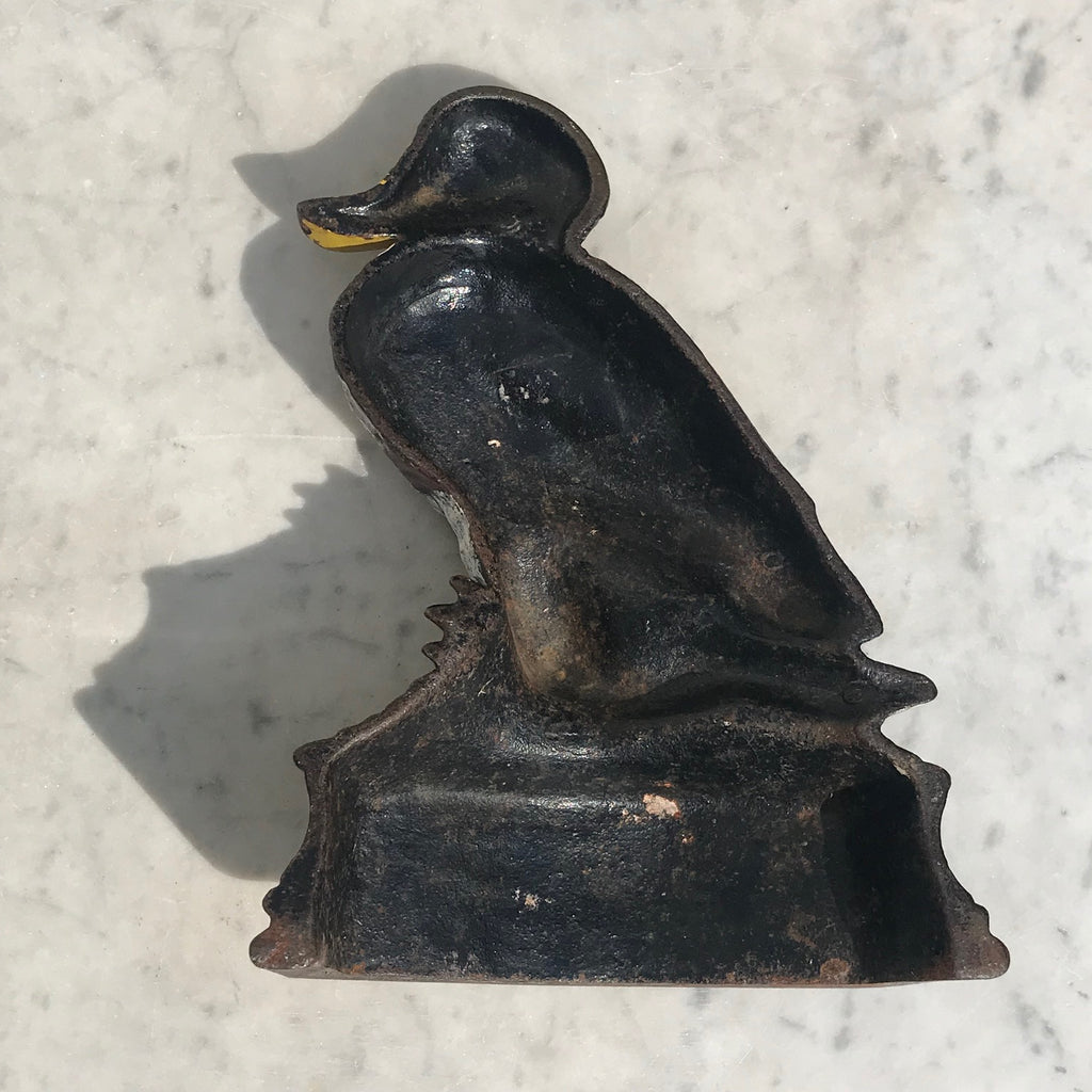 Cast Iron Mallard Duck Door Porter - Back View - 2