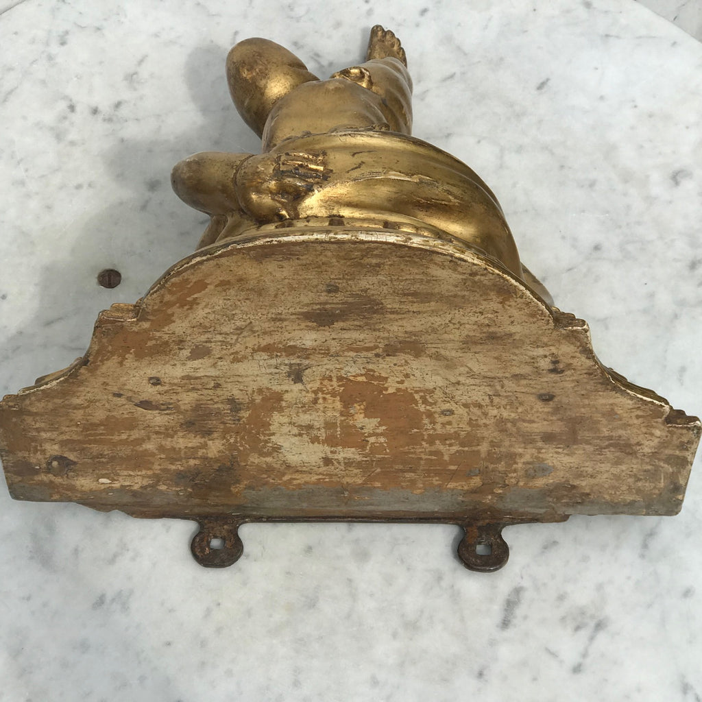 Pair of 19th Century Italian Carved Limewood & Gilt Wall Brackets - Detail View - 8