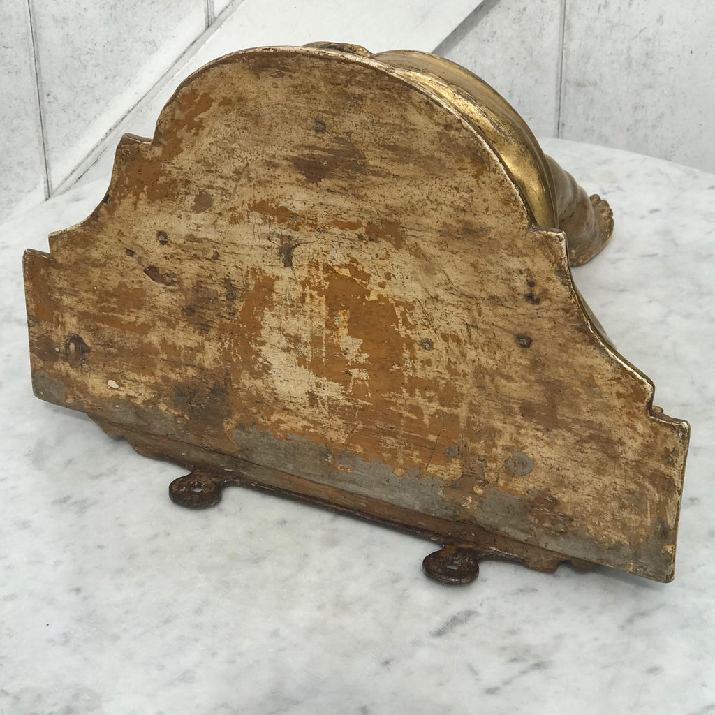 Pair of 19th Century Italian Carved Limewood & Gilt Wall Brackets - Detail View - 6