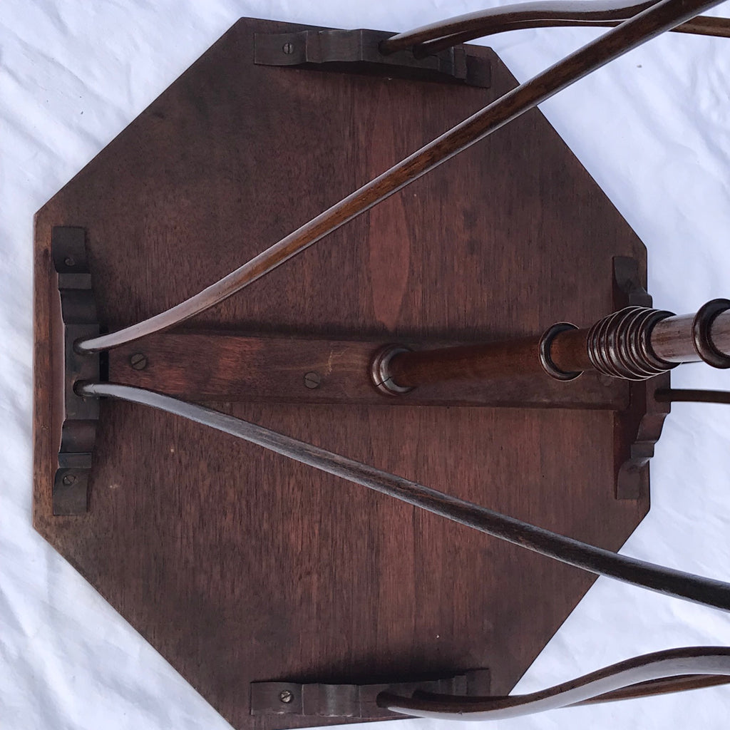 Octagonal Lamp Table with Turned & Bentwood Supports - Detail View - 3