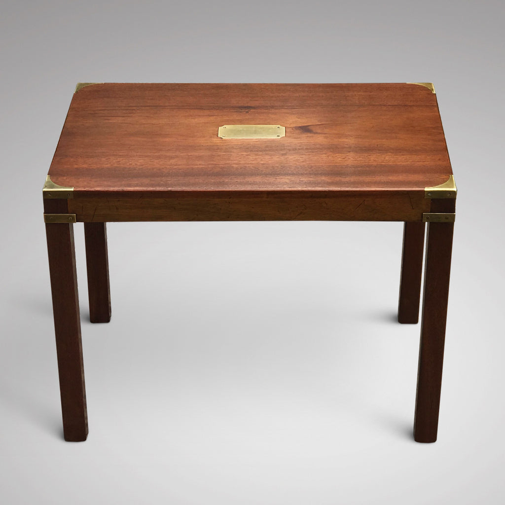 Stylish Mahogany Campaign Style Coffee Table - Main View - 2