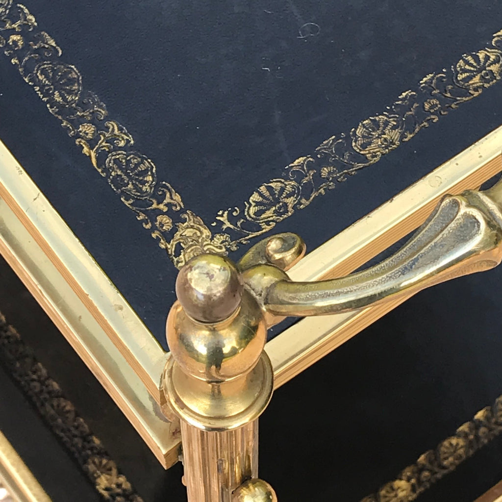 Vintage Brass Drinks Trolley - Detail View - 4